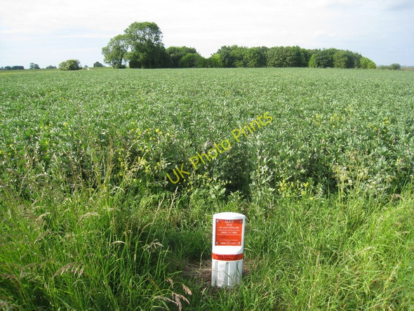 Photo 6"x4" Gas pipeline marker Susworth c2010
