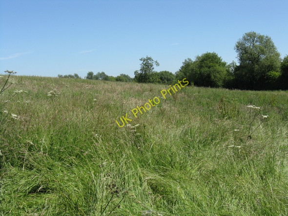 Photo 6"x4" Fields by the railway Broad Common c2010