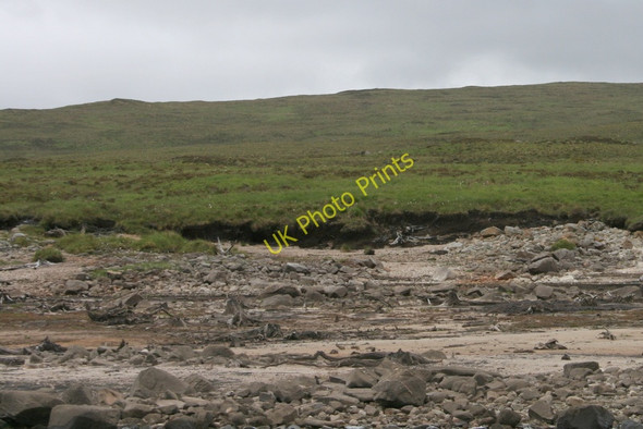 Photo 6"x4" A burn enters Loch Shin in a desolate spot Allt na Crionaiche Bige c2010