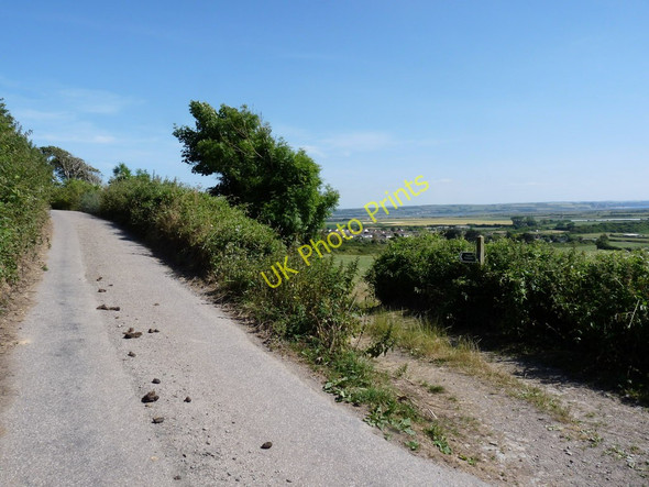 Photo 6"x4" A footpath on the road which runs from Fairlinch Cross to North Lobb Lobb c2010