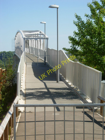 Photo 6"x4" Black Path Footbridge, Rugby Rugby c2010