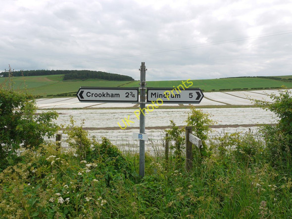Photo 6"x4" Road sign near Branxton Moor Branxton\/NT8937 c2010