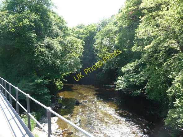 Photo 6"x4" River Dart downstream of railway bridge Buckfastleigh c2010