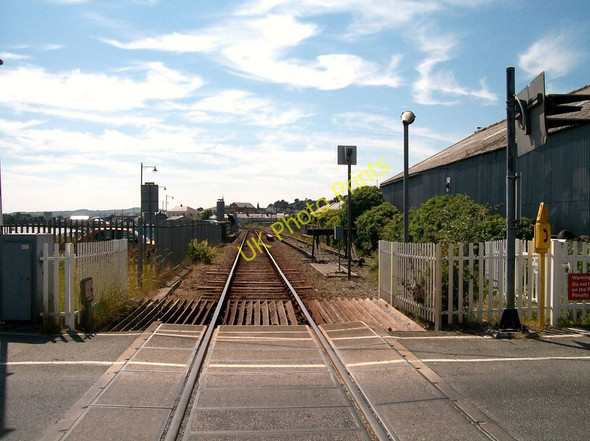Photo 6"x4" Start of the final kilometre on the Cambrian Coast line Pwllheli c2010