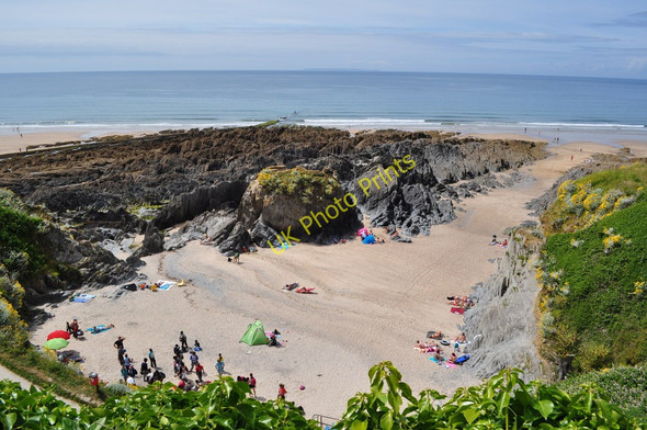 Photo 6"x4" Barricane Beach in Morte Bay Mortehoe c2010