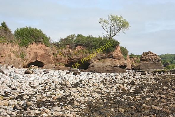 Photo 6"x4" Sea Caves near Tre-Castell Beaumaris c2010