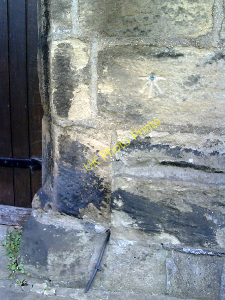 Photo 6"x4" Benchmark on All Saints Church, Bingley Bingley\/SE1139 c2010