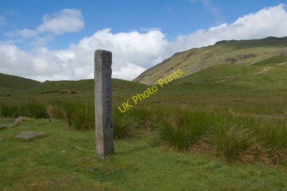 Photo 6"x4" The Three Shire Stone, Wrynose Pass Cockley Beck\/NY2401 c2010