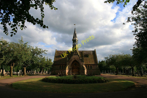 Photo 6"x4" The chapel in Long Eaton Cemetery Long Eaton c2010