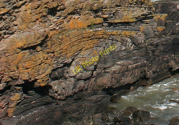 Photo 6"x4" Fold in Cliffs near Bruce's Haven Whinnyfold c2010