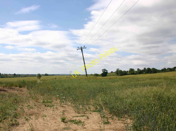 Photo 6"x4" Wonky electricity poles Charingworth c2010