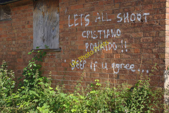 Photo 6"x4" Graffiti at Brandon Wood Farm Binley Woods c2010