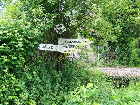 Photo 6"x4" Finger-post, Winterborne Houghton Winterborne Houghton c2010