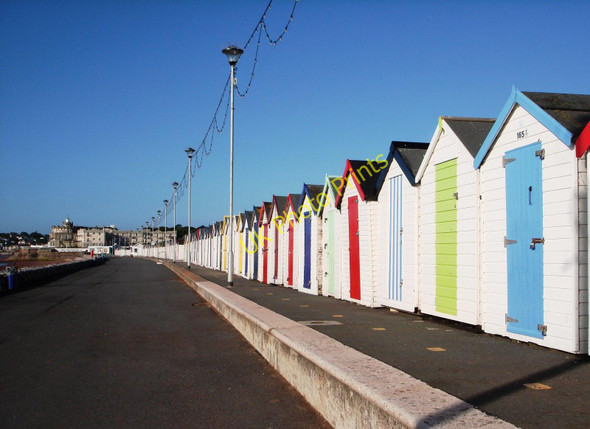 Photo 6"x4" Beach huts, north end of Paignton promenade Paignton c2010