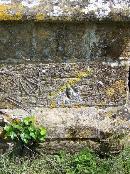 Photo 6"x4" Bench Mark, The Church of St Mary and St James Droop c2010