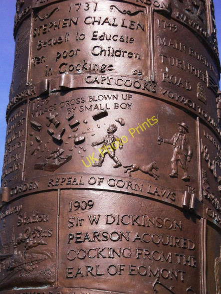 Photo 6"x4" The History Column at Cocking detail (3) Cocking c2010