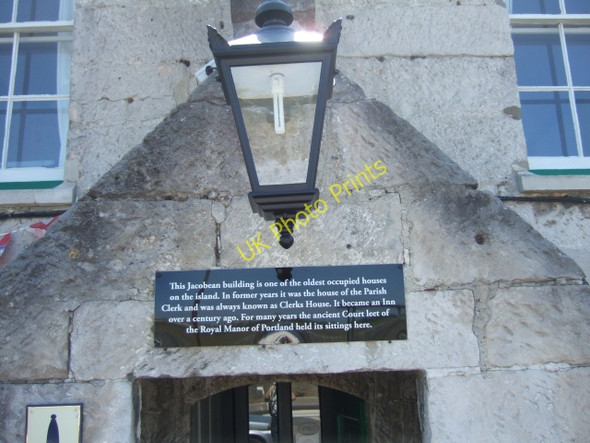 Photo 6"x4" Tablet on the porch of the George Inn, Weston Fortuneswell c2010