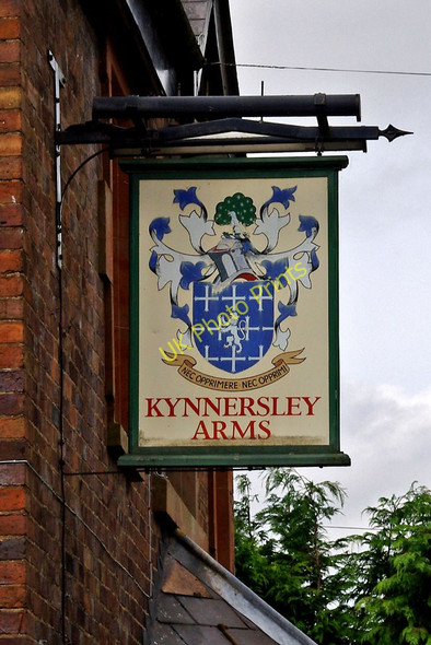 Photo 6"x4" Kynnersley Arms (pub sign) Leighton\/SJ6105 c2010