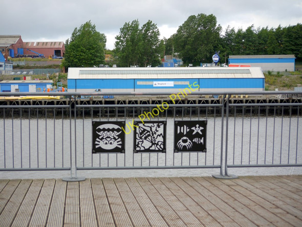 Photo 6"x4" Cut steel panels, Jetty, Hebburn Riverside Hebburn c2010