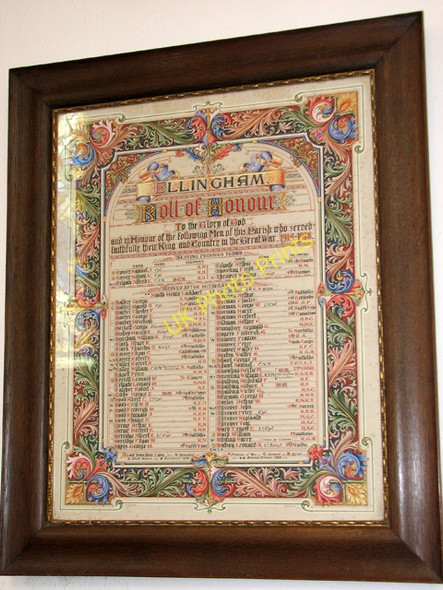 Photo 6"x4" St Mary's church in Ellingham - Roll of Honour Ellingham\/TM3692 c2010