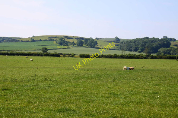 Photo 6"x4" Looking over a field towards the Burton Hills Fenny Compton c2010