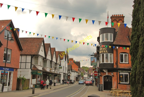 Photo 6"x4" Lyndhurst: The Stag Hotel and High Street Clayhill\/SU3007 c2010