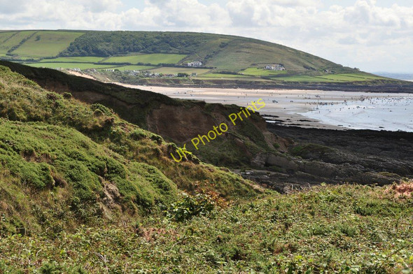 Photo 6"x4" Signs of erosion on the cliffs near Croyde beach Croyde Bay\/SS4339 c2010