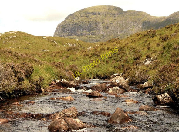 Photo 6"x4" Loch Veyatie feeder burn Loch a' Mhadail c2010