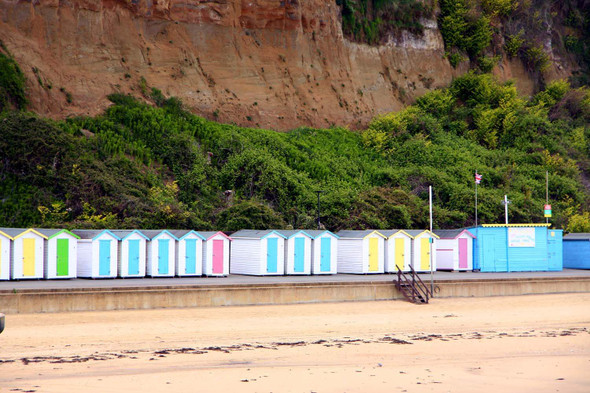 Photo 6"x4" Beach huts at Shanklin Shanklin c2010