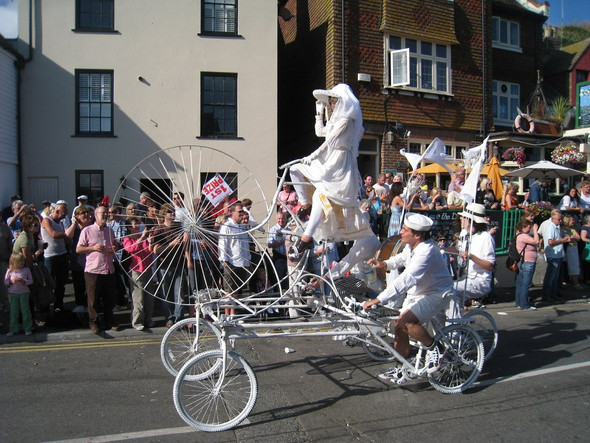 Photo 6"x4" Cyclists at Old Town Carnival 2010 Hastings\/TQ8110 c2010