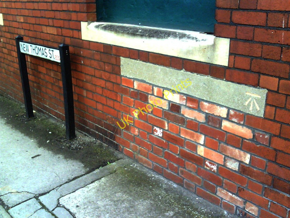 Photo 6"x4" Benchmark on wall of former Pride of the Forest pub Bristol c2010