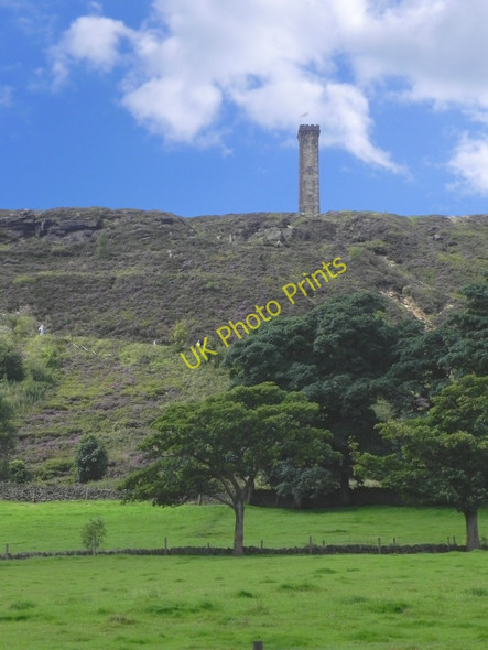 Photo 6"x4" Climbing Holcombe Hill and Peel Monument Ramsbottom c2010