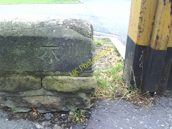Photo 6"x4" Benchmark on wall of Gregory Boulevard Nottingham\/SK5641 c2010