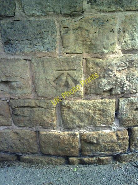 Photo 6"x4" Benchmark on wall at junction of Noel Street and Gregory Boulevard Nottingham\/SK5641 c2010