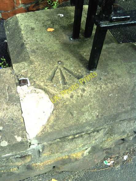 Photo 6"x4" Benchmark on wall of Bentinck Primary School Nottingham\/SK5641 c2010