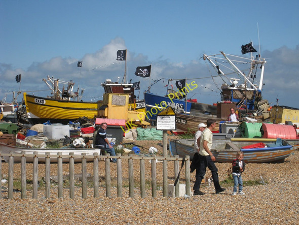Photo 6"x4" Wooden Fishing Boats Hastings\/TQ8110 c2010