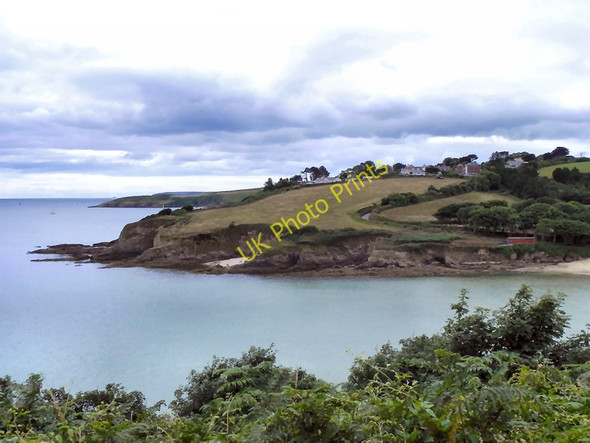 Photo 6"x4" Maenporth Bay and High Cliff Maenporth c2010