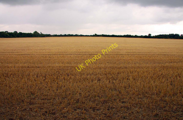Photo 6"x4" Harvested field at Chesterton Little Chesterton c2010