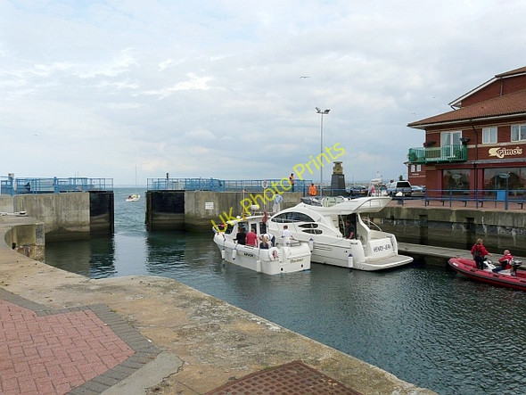 Photo 6"x4" Lock gates opening Hartlepool c2010