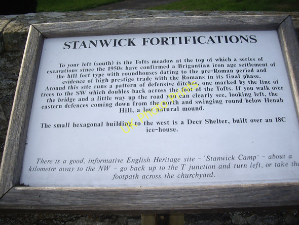 Photo 6"x4" Stanwick Fortifications notice Forcett c2010