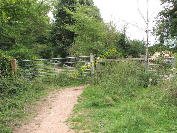Photo 6"x4" Gate on the path through Ringstead Downs Ringstead\/TF7040 c2010