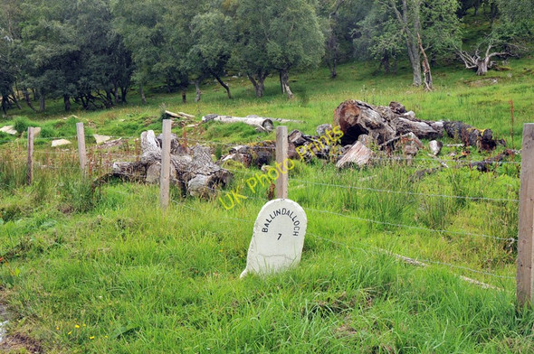 Photo 6"x4" Milestone at the side of the B9136 in Strath Avon Glenlivet c2010