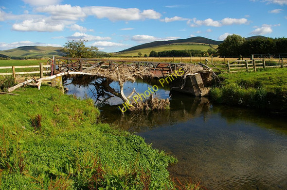Photo 6"x4" Damaged Bridge over Bowmont Water Downham\/NT8633 c2010