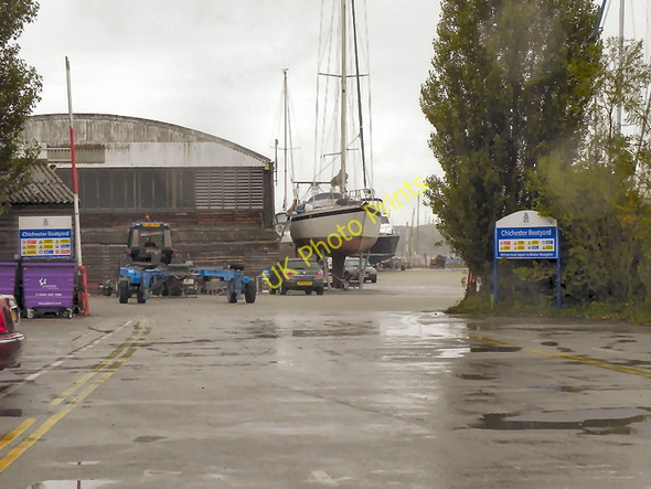 Photo 6"x4" Entrance to Chichester Boatyard Birdham c2010