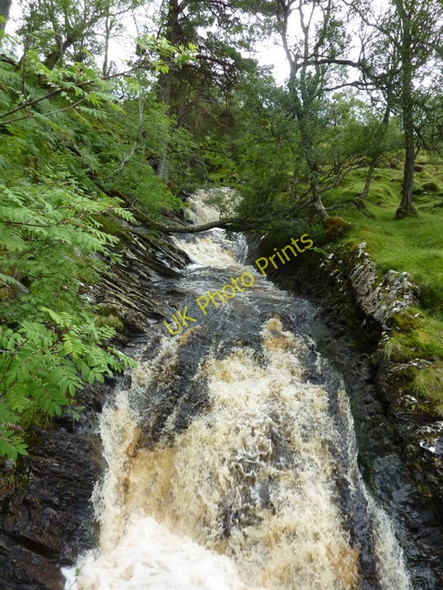 Photo 6"x4" Falls on Water of Glencalvie Cnoc na Tuirbhe c2010