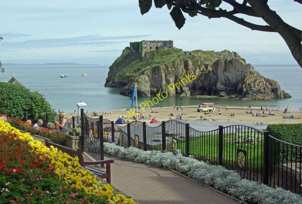 Photo 6"x4" Castle Beach and St Catherine's Island Tenby\/Dinbych-y-pysgod c2010