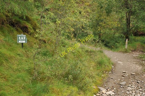 Photo 6"x4" Sign for Ewich B&B on the West Highland Way Crianlarich c2010