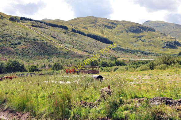 Photo 6"x4" Looking across to the hydro pipeline in Glen Lochay Kenknock\/NN4636 c2010