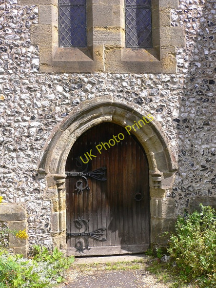 Photo 6"x4" The west door of St Giles' church at Graffham Graffham c2010
