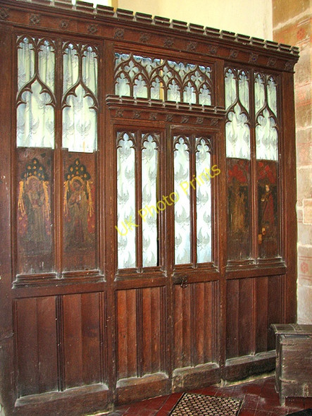 Photo 6"x4" St Mary's church in North Tuddenham - tower screen Clippings Green c2010
